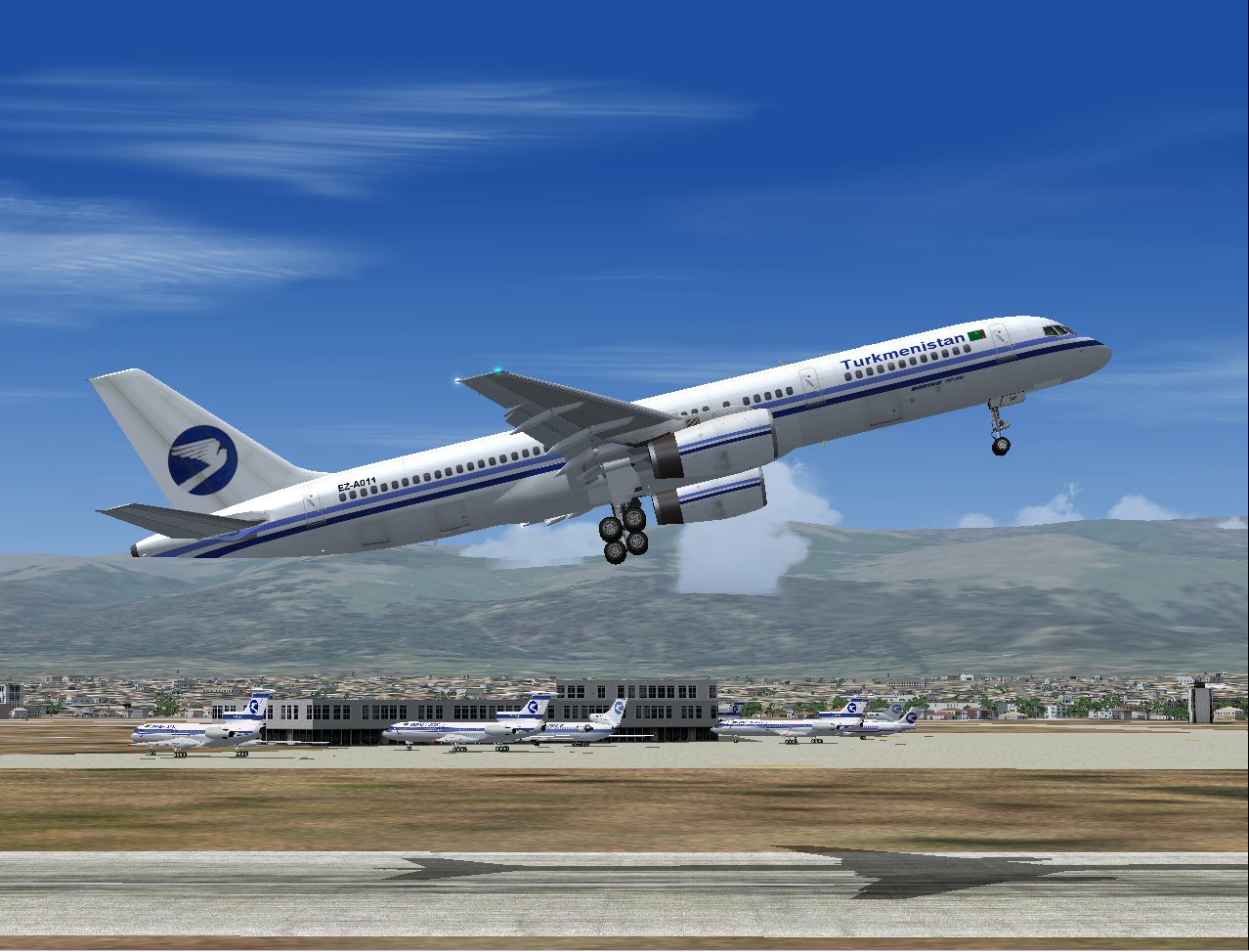 Boeing 757-22K (Rr) Of Turkmenistan Airlines, Registration Ez-A011; Utilizing Project Open