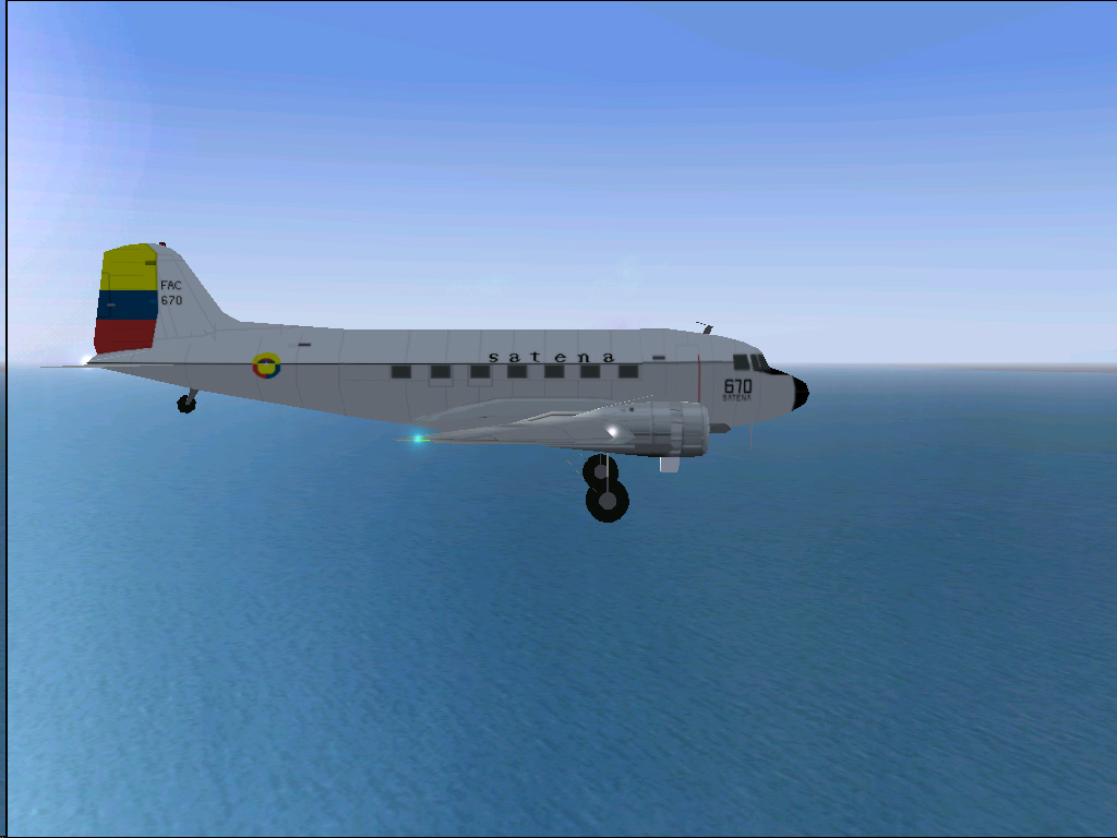 Satena Douglas C-53-Do Fac-670 For Microsoft Flight Simulator Fs2002 Original By John Kell