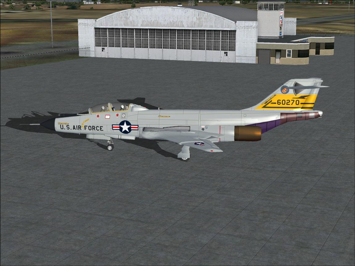 Fs2004 Mcdonnell F-101B Voodoo From The 445Th Fighter Interceptor Squadron, Wurtsmith A.f.