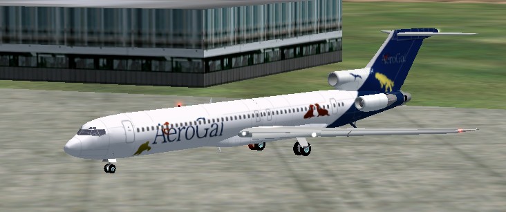 Fs2002 Aerogal Boeing 727-200Adv Boeing 727-200 In Aerogal Colors.features Moving Parts, L
