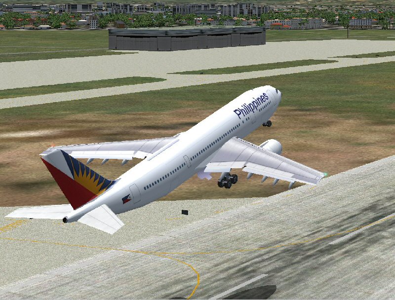 Airbus A300B4 In Philippines Airlines Livery, Painted In 32-Bit Textures