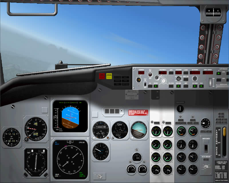 Fs2004 Boeing 737-300 Analogue Panel Early 737-300 Panel With All Analogue Engine Gauges
