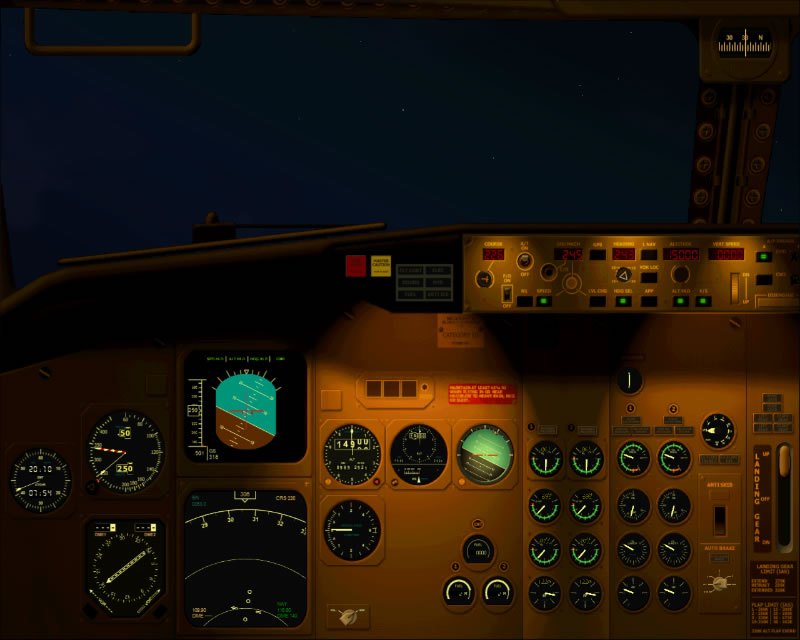 Fs2004 Boeing 737-300 Analogue Panel Early 737-300 Panel With All Analogue Engine Gauges