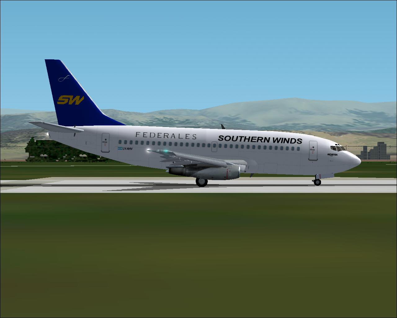 Boeing 737-200Adv Southern Winds-Federales Lv-Ahv Antartida Ffx/Sga Boeing 737-200 It Feat