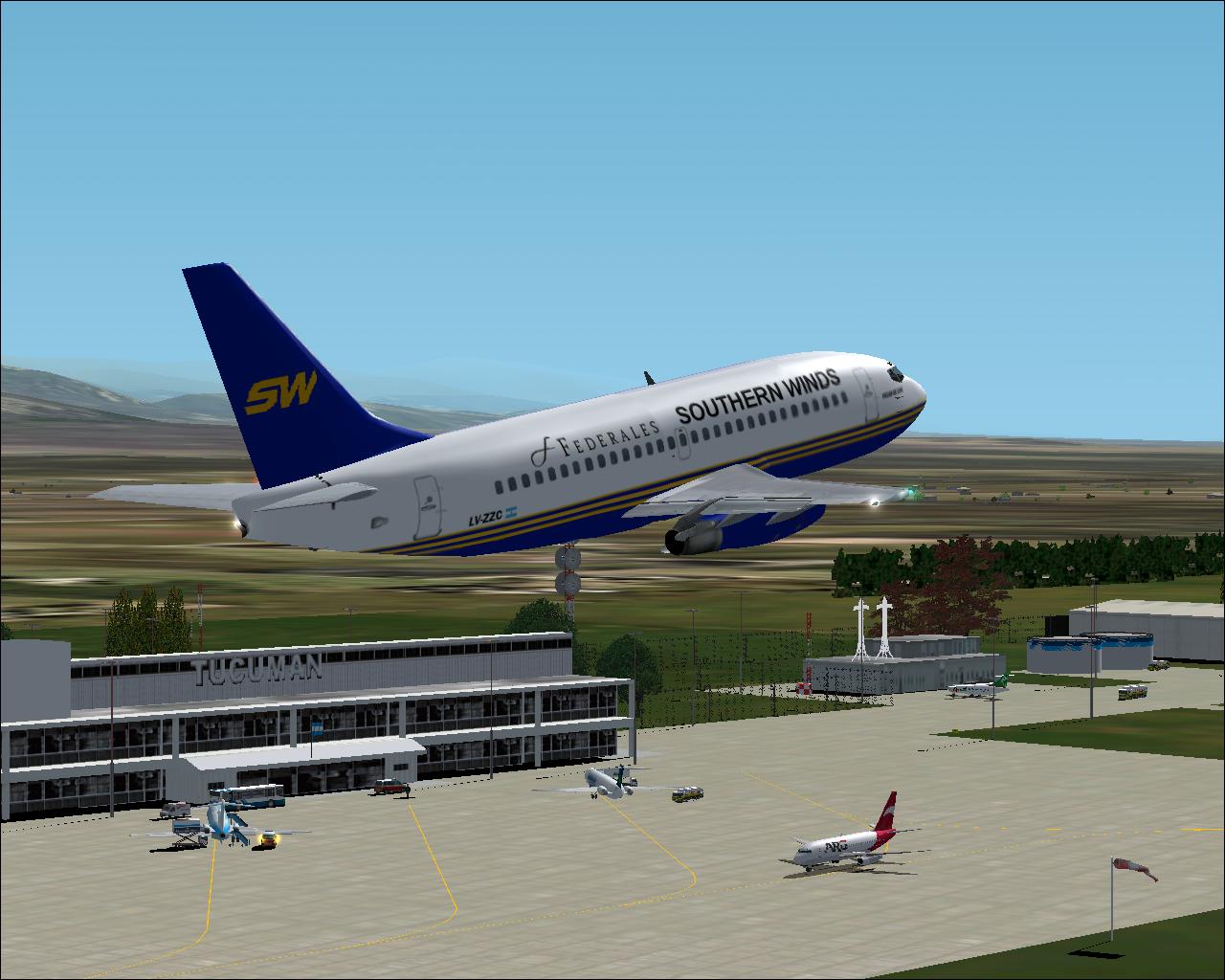 Boeing 737-200Adv Southern Winds-Lafsa Lv-Zzc Region De Cuyo Ffx/Sga Boeing 737-200 It Fea