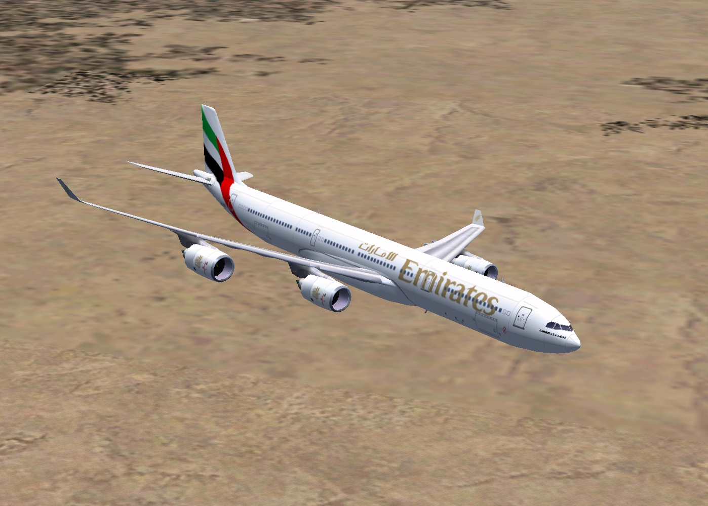 Airbus A340-541 For Fs2004 Originally The Fspainter Model, It Has Been Modified With 100%