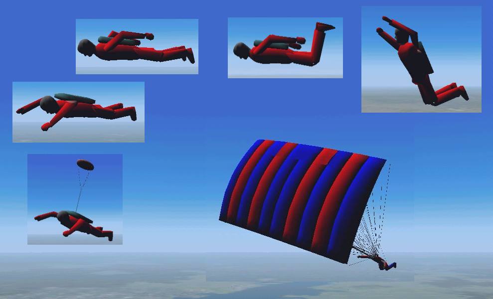 Skydiver For Use In Flightsim Fs2004/Fs9 This Man Flies With Good Stability And Control Fr