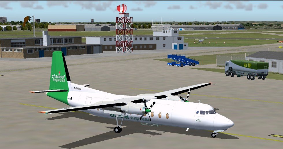 Fs2004 And Fs2002 Fokker F27-500 Channel Express Super Freindship (Textures Exclusively Ai