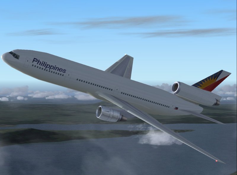 Mcdonnell-Douglas Dc-10 In Philippines Airlines Livery, Painted In 32-Bit Textures