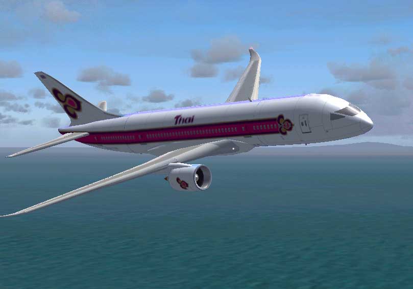 Fs2004 Boeing 7E7-800 Thai By Aswandana