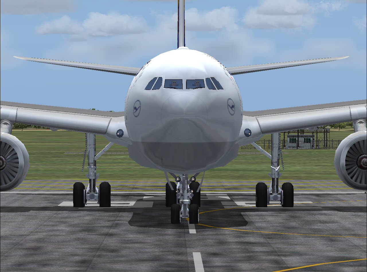 Airbus A340-642 Lufthansa D-Aihe Levenkusen, Using Flightcrafts Excellent A340-600 Model
