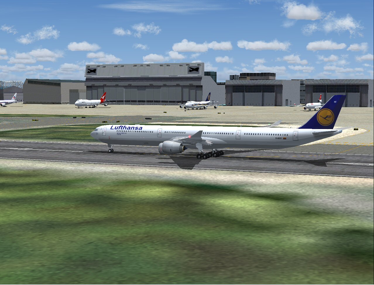Airbus A340-642 Lufthansa D-Aihf Lubeck, Using Flightcrafts Excellent A340-600 Model