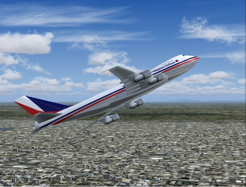 Boeing 747-200 In Philippines Airlines Classic Livery, Painted In 32-Bit Reflective Textur