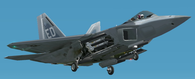 Fs2002/Fs2004 Lockheed Martin F-22 Raptor F-22 Is Atf(Advance Tactical Fighter) Researched