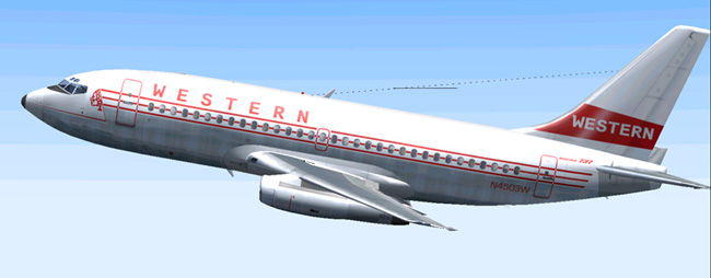 Western Old Colors Boeing 737-200 This Is Repainted Textures Of Erick Cantus New Boeing 73