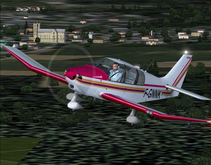 Fs2004 Version Robin Dr400 Regent, Registration F-Gnnk