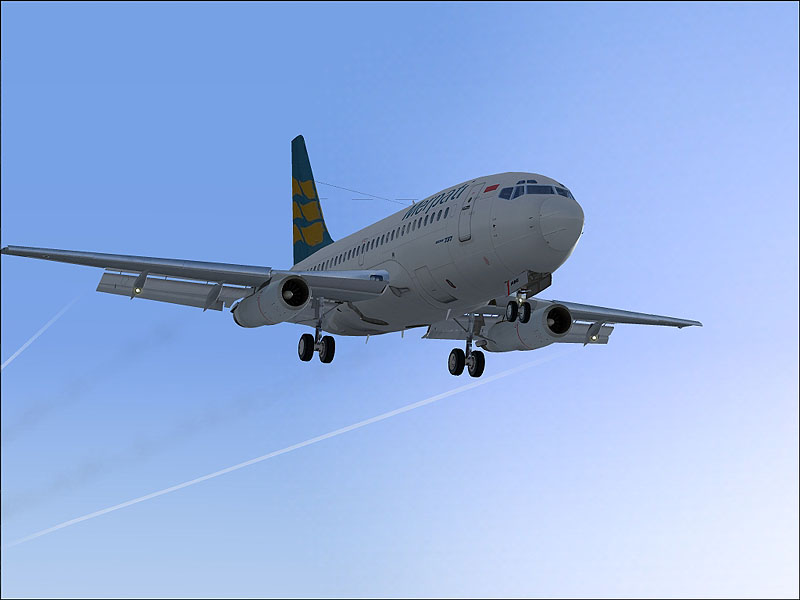 Merpati 737-200 This Is Repainted Textures Of Erick Cantus New Boeing 737-200 In The Color
