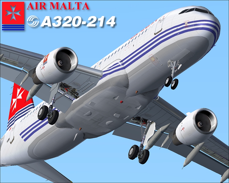 Flight Simulator 2002 And 2004 Ifdg Airbus A320-214 Model By Ifdg, Paint Scheme: Air Malta