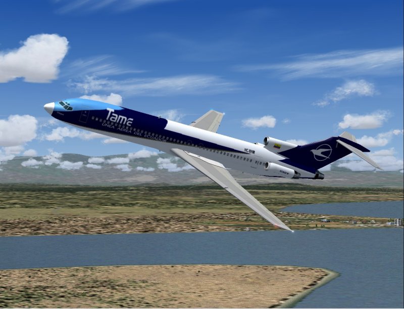 Boeing 727-200 In Tame Ecuador Livery, Registration Hc-Bhm; Painted In 32-Bit Textures