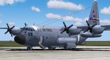 Lockheed C-130 Hercules Usaf For Fs2004 Military Transport And Transport Aircraft.full Mov