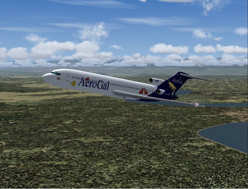 Boeing 727-200 In Aerogal Livery, Registration Hc-Cdj; Painted In 32-Bit Textures