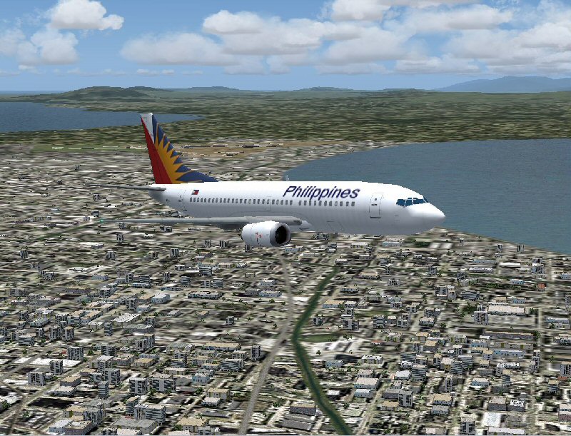 Boeing 737-300 In Philippines Airlines Livery, Painted In 32-Bit Textures