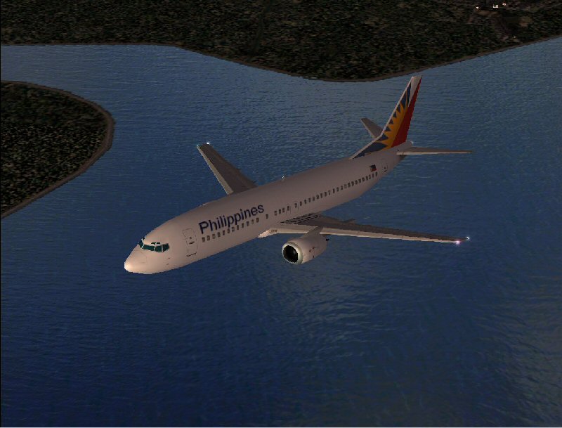 Boeing 737-400 In Philippines Airlines Livery, Painted In 32-Bit Textures