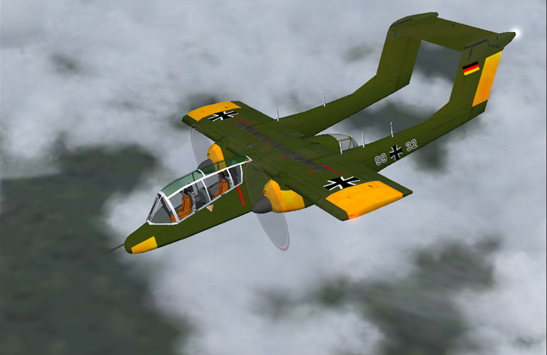 Fs2004 Ov-10B German Air Force Twin Turboprop Faccoin Aircraft Designed In Late 60S