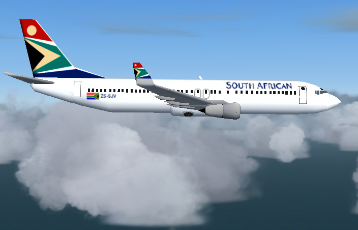 Boeing 737-700 Painted In The Colors Of The South African Airways And Air Seychelles