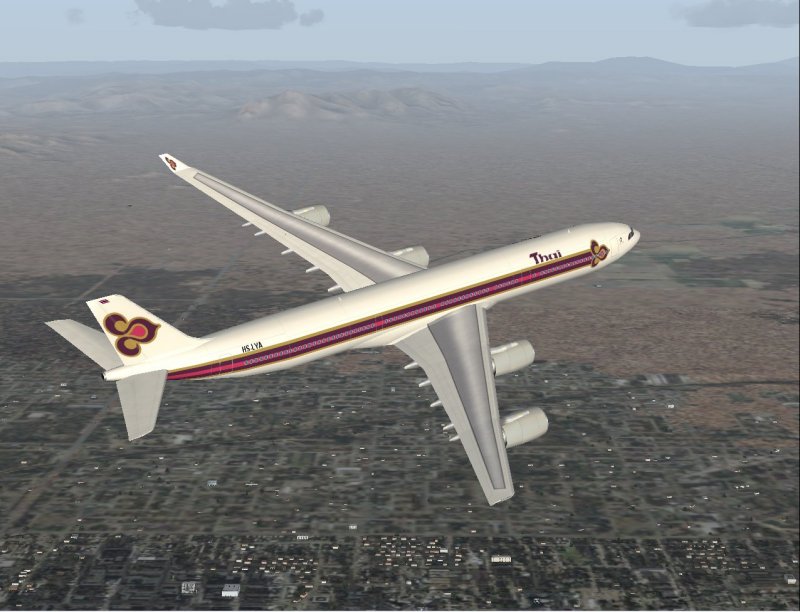 Airbus A340-500 Thai Airways For Flight Simulator Painter