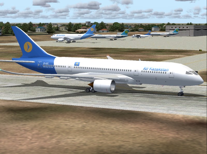 Boeing 7E7-800 Dreamliner In Air Kazakstan Livery