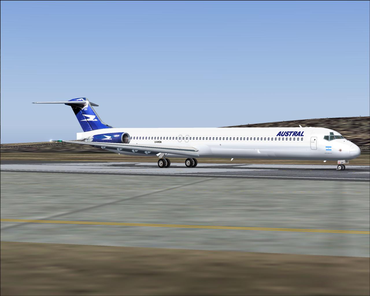 Fs2004 Sga- Mcdonnell Douglas Md-83 Austral Lineas Aereas Registration Lv-Wgn — 1