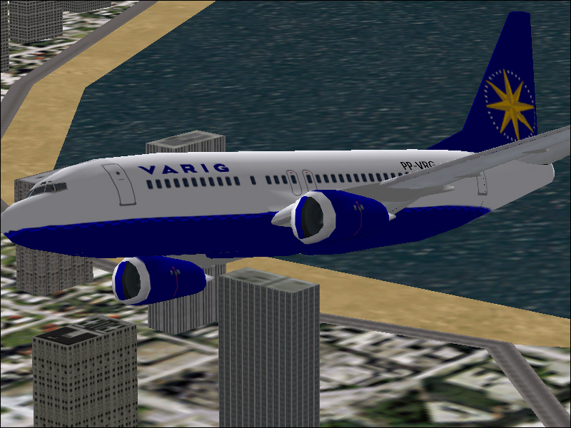 This Aircraft Is Repainted Of Original Fs2000 Boeing 737-400 With New Colors Of Varig (Via — 1