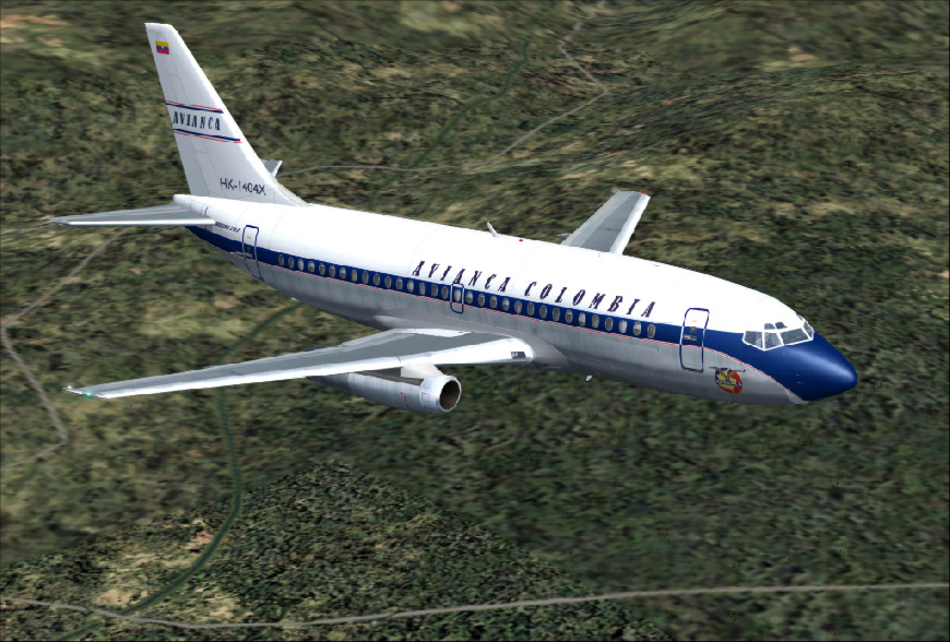 Fs 2004/Fs2002 Boeing 737-200 V1.0 Avianca Colombia Hk-1404 (Retired) This Is A Repaint By