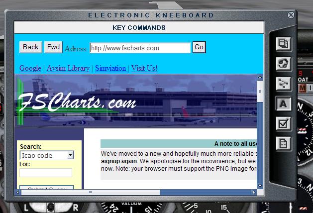 Fs2004 Kneeboard Web Browser V 2.0 The Most Recent Version Of My Browser For Fs2004S Kneeb