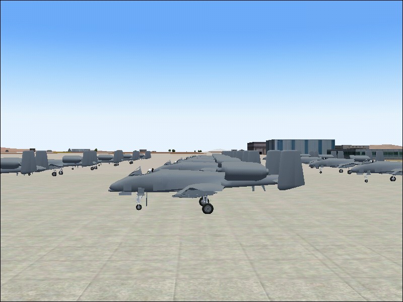 Usaf A-10 For Davis-Monthan Afb For 2004-This Adds 18 Scenery A-10S To Davis-Monthan Afb I