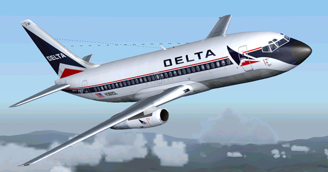 Delta Airlines Boeing 737-200 Widget N382Dl This Is Repainted Textures Of Erick Cantus New