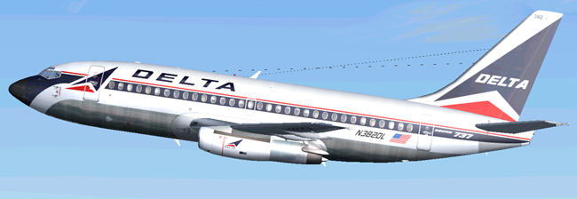 Delta Airlines Boeing 737-200 Widget N382Dl This Is Repainted Textures Of Erick Cantus New
