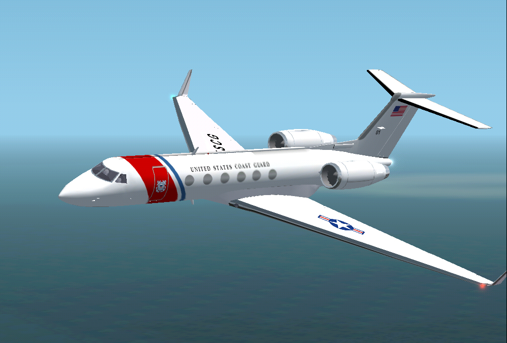 (V)United States Coast Guard (Vuscg) C-37A (Gulfstream V) Plane By Mike Stone Repainted By