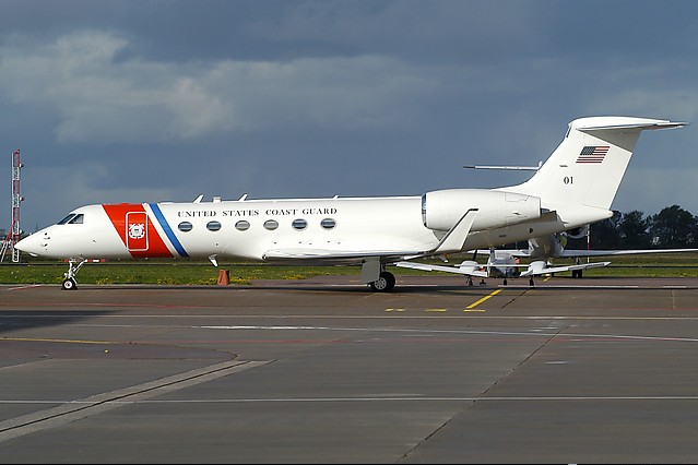 (V)United States Coast Guard (Vuscg) C-37A (Gulfstream V) Plane By Mike Stone Repainted By