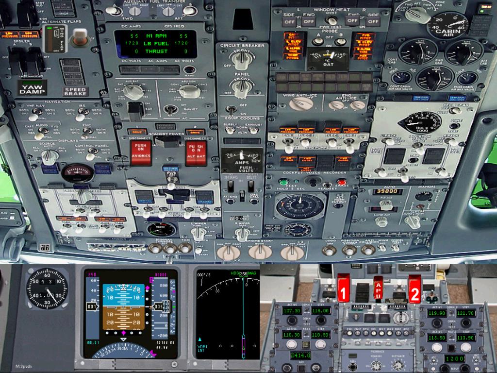 Fs2004 Panel For Boeing 737-Ng Made By Marco Spada Using Original Picturerealistc Bitmaps