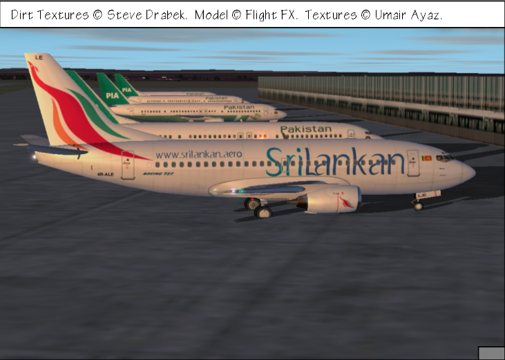 Fs2002/2004 Sri Lankan B737-500 Srilankan Airlines Boeing 737-500 Gmax
