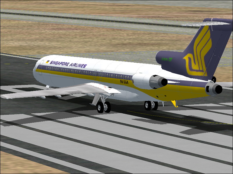 Fs2004 Boeing 727-212 Singapore Airlines This Is One Of The 727S Of Singapore Airlines