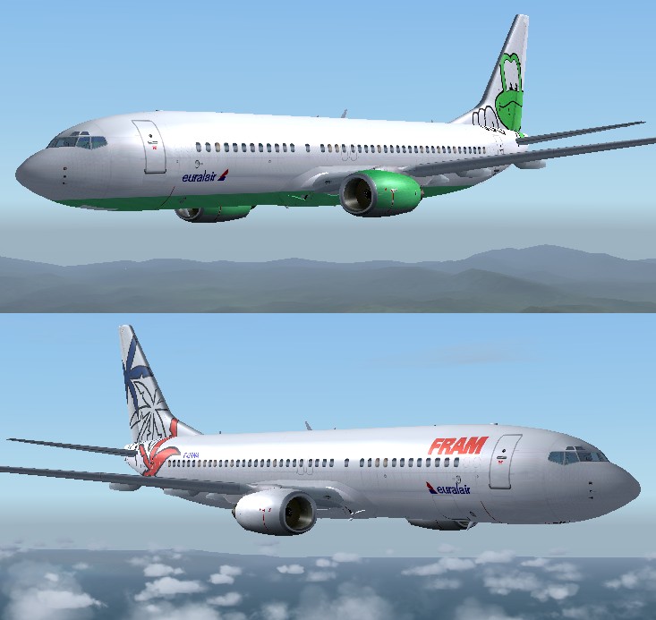 Boeing 737-800 Euralair (Fram & Go Voyages) It Is Repaint Of The Excellent Kittyhawk Boein