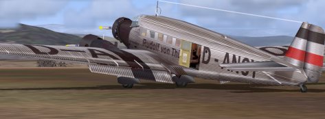 Fs2004 Casa 352L (Junkers Ju-52/3M) “Ju-Air Hapimag” Animated Model, Flight Model, 2D-Pane