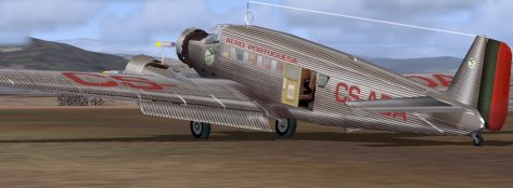 Fs2004 Casa 352L (Junkers Ju-52/3M) “Ju-Air Hapimag” Animated Model, Flight Model, 2D-Pane
