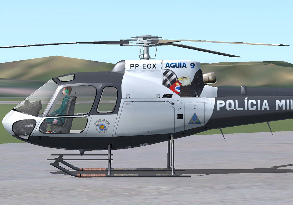 Fs2004 Aerospatiale As350 Esquilo Pp-Oex This Is Repainted Textures Of The As350 Used By T