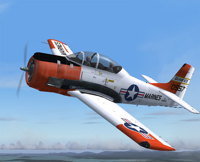 Fs2004 Us Marine Corps T-28C Of Mcas Quantico, Va, 1972 These Are Textures Exclusively And