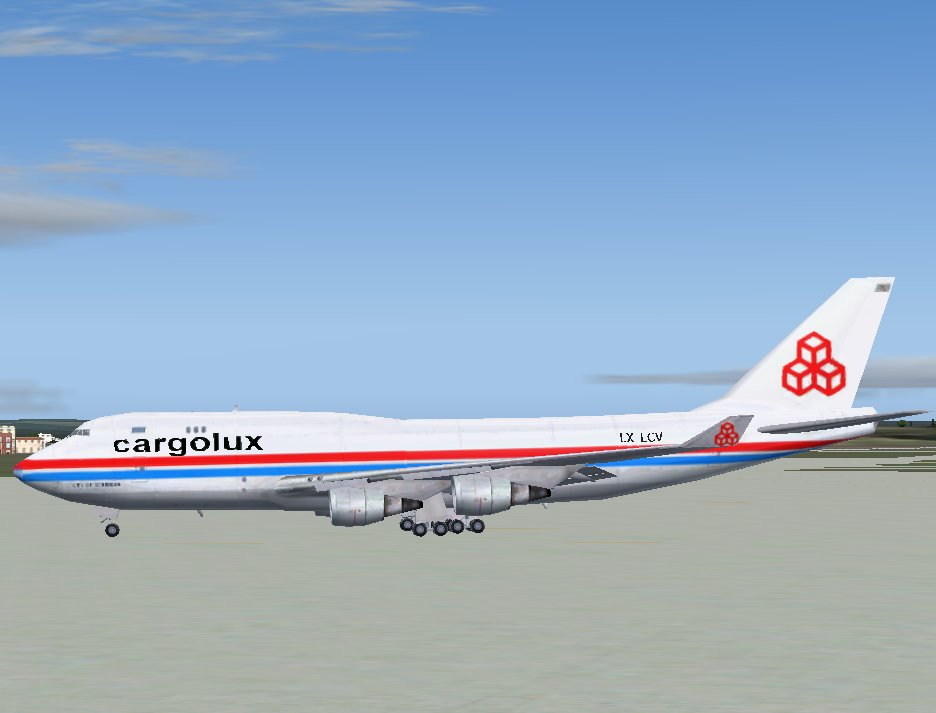 Boeing 747-400F Cargolux For Fs2004 This Is Repainted Textures Of Ms Fs2004 Default B747-4