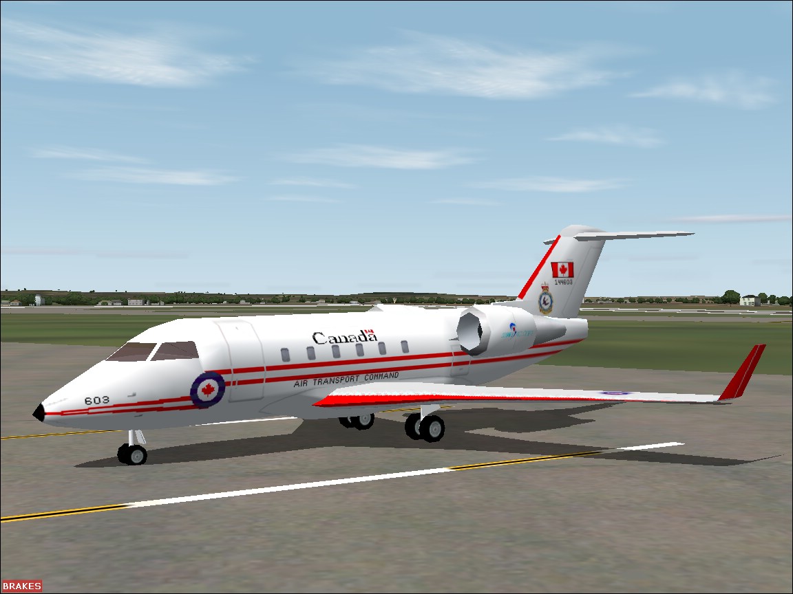 Ai Exclusively Fs2004 Acof Canadian Armed Force Bombardier Cl-604 #144603 For Ai Only